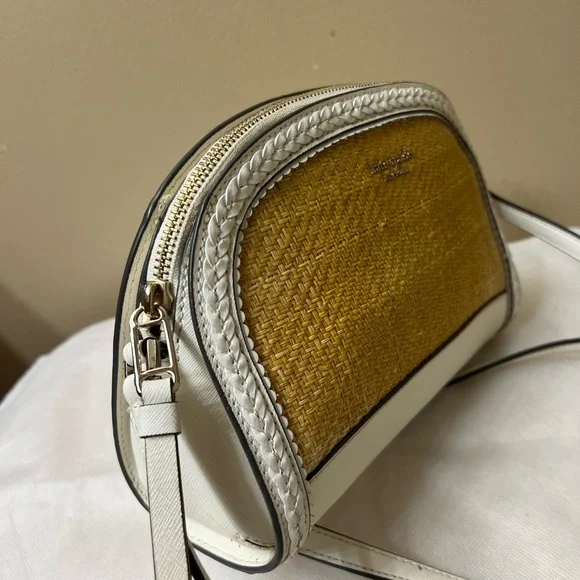 Kate Spade Woven / leather Crossbody GUC - Picture 5 of 13